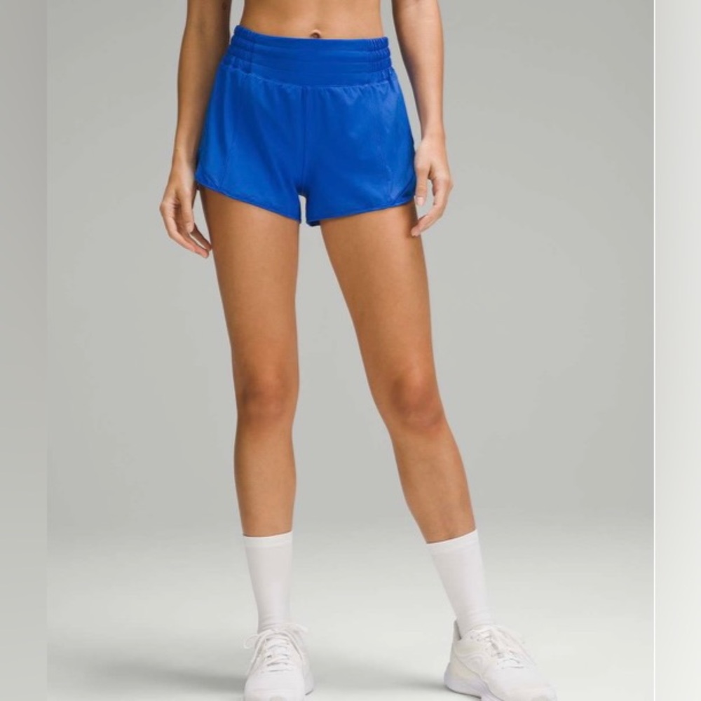 lululemon blazer blue tone Hotty hot shorts high rise 2.5 inch